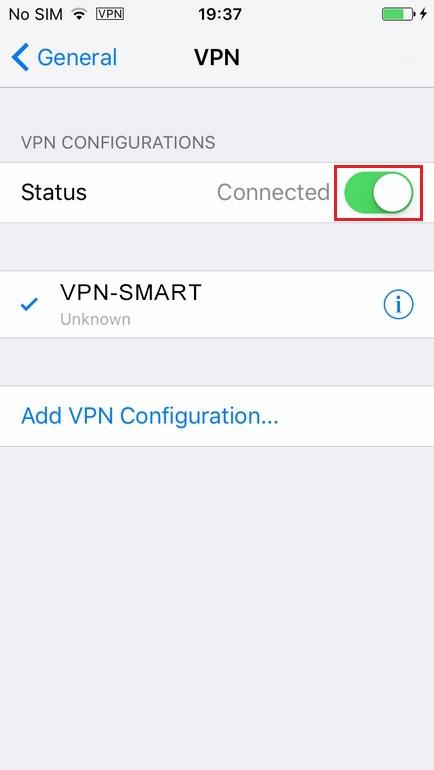 Configure VPN L2TP in iPhone. Step 6-2.