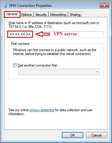 Configure VPN PPTP in Windows 7. Step 12.