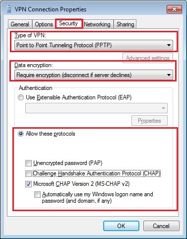 Configure VPN PPTP in Windows 7. Step 14.