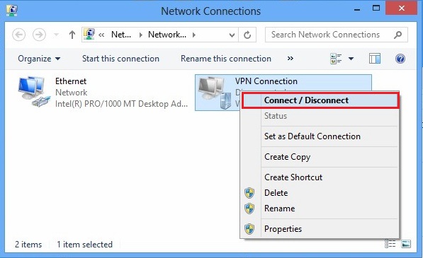 Configure VPN PPTP in Windows 8. Step 10.