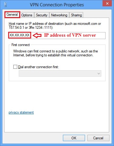 Configure VPN L2TP/IPSec in Windows 8. Step 9.